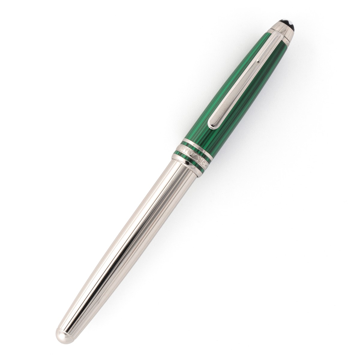 Montblanc Meisterstück Solitaire Czar Nikolai I balpen, geplatineerd / malachiet