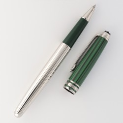Montblanc Meisterstück Solitaire Czar Nikolai I balpen, geplatineerd / malachiet