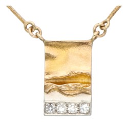 Lapponia 14K geelgouden collier bezet met diamant
