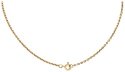 14K geelgouden collier bezet met opaal en robijn