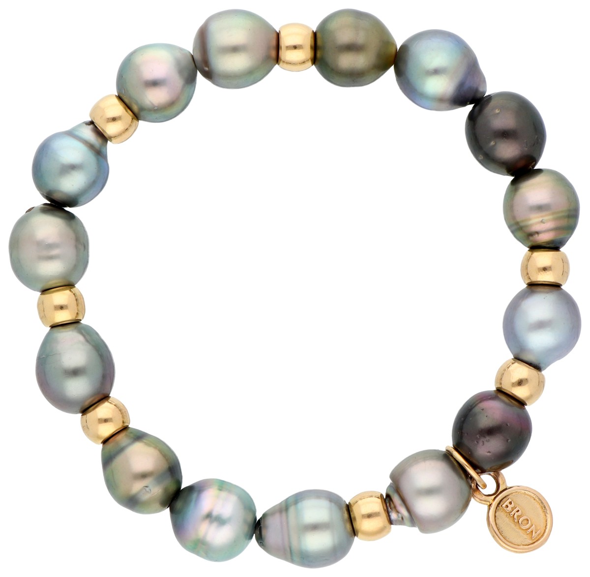 Bron 18K roségouden reflex armband met Tahiti parels