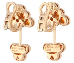 Mauboussin 18K roségouden oorhangers bezet met vuuropaal