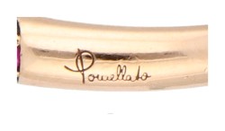 Pomellato 18K roségouden Capri ring met robijn en turquoise