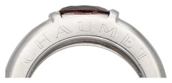 Chaumet 18K witgouden ring bezet met ca. 0.95 ct. toermalijn
