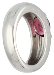 Chaumet 18K witgouden ring bezet met ca. 0.95 ct. toermalijn