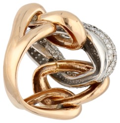 18K geelgouden ring bezet met ca. 1.98 ct. diamant