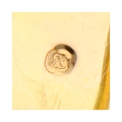 14K geelgouden antieke herinneringsbroche uit 1856.