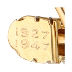 18K geelgouden broche bezet met ca. 4 ct. diamant