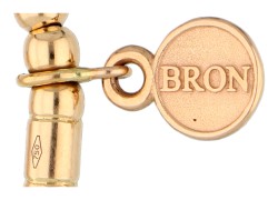 Bron 18K roségouden reflex armband bezet met roze toermalijn
