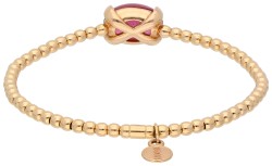 Bron 18K roségouden reflex armband bezet met roze toermalijn
