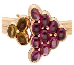 Mauboussin 18K roségouden bangle armband bezet met citrien en  toermalijn