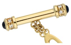 Roberto Coin "Chic & Shine" 18K geelgouden armband bezet met  diamant, saffier, robijn