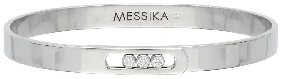 18K witgouden Messika Move Noa Diamond Bangle