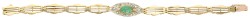14K geelgouden  vintage armband bezet met  smaragd en diamant