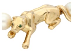 18K Cartier Panthère  geelgouden parelcollier