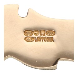Lapponia 14K geelgouden Alba collier gecombineerd met platina