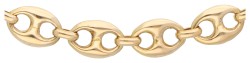 18K geelgouden koffieboon schakel collier