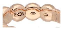 Bron 14K roségouden ring bezet met ca. 0.34 ct. diamant