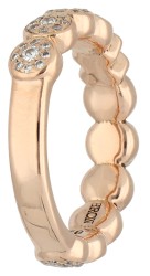 Bron 14K roségouden ring bezet met ca. 0.34 ct. diamant