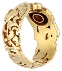 18K geelgouden ring diamant 