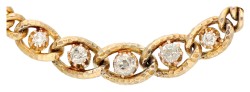 BWG geelgouden armband bezet met t ca. 0.56 ct. diamant