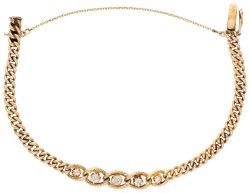 BWG geelgouden armband bezet met t ca. 0.56 ct. diamant