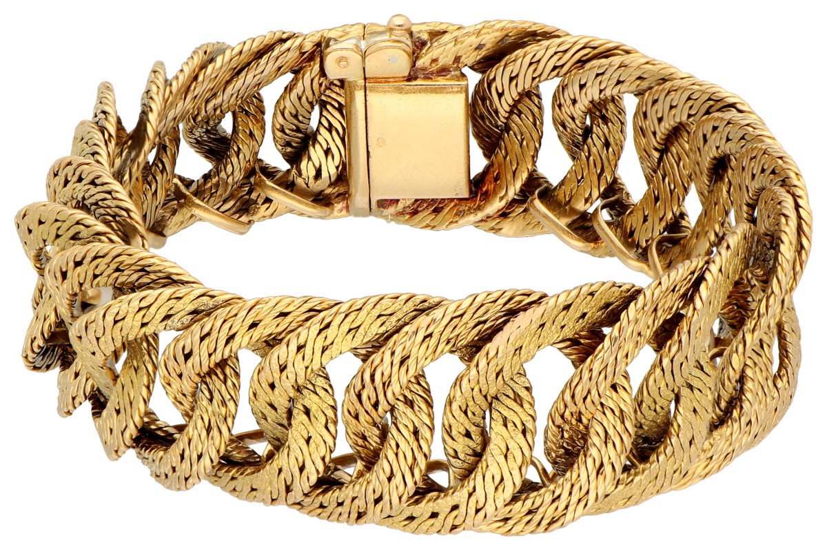 Georges L'Enfant 18K geelgouden dubbele gourmet armband