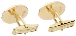 Tiffany & Co 18K Atlas groef ovale geelgouden manchetknopen