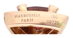 Mauboussin 18K roségouden ''Tellement subtile pour toi''  oorstekers bezet met diamant, saffier en toermalijn