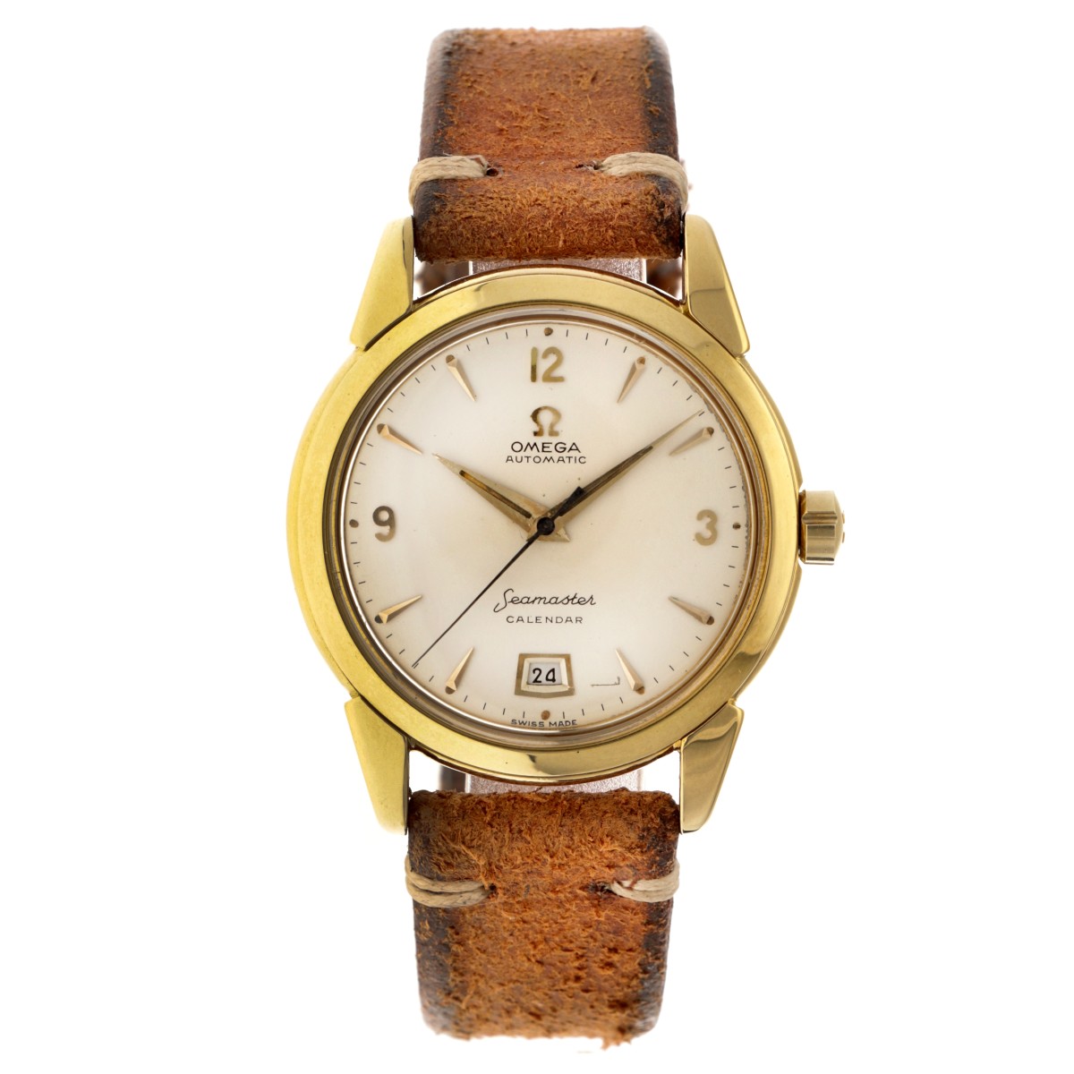 No Reserve - Omega Seamaster Calendar 18K. 2627SC - Heren horloge - ca. 1950