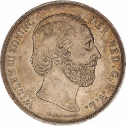 2½ Gulden Willem III 1868. Prachtig.