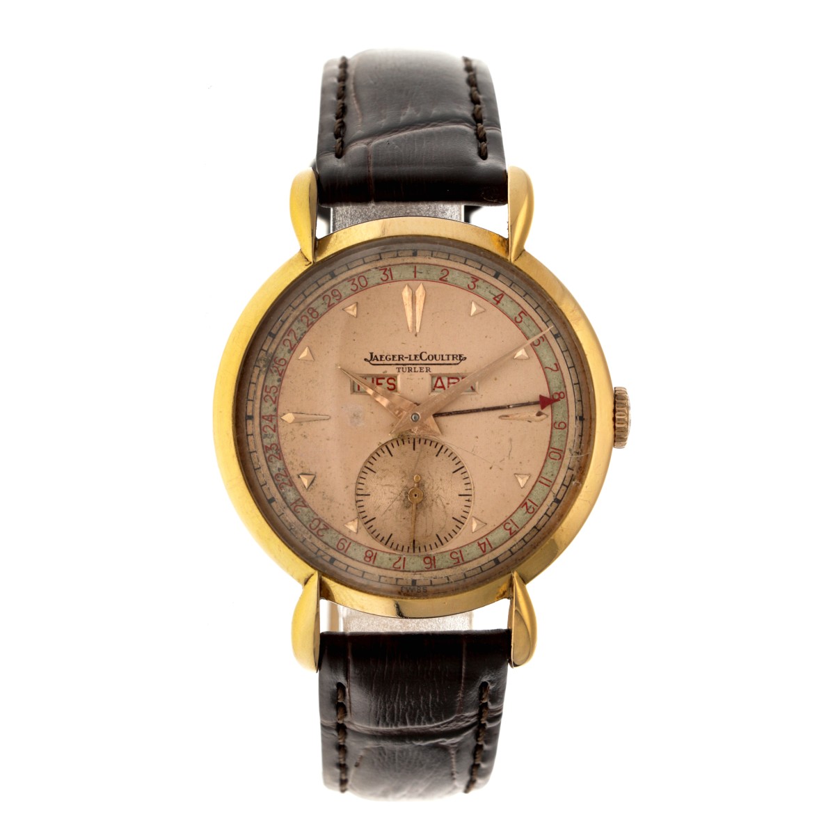 Jaeger-leCoultre "Türler" Triple Date Calendar 18K. cal. 464 - Heren horloge 