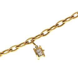 No Reserve - Cartier Tank Américaine bedelhanger aan Treemme fantasie schakel armband 18K. - Midsize 
