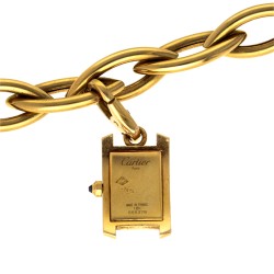 No Reserve - Cartier Tank Américaine bedelhanger aan Treemme fantasie schakel armband 18K. - Midsize 