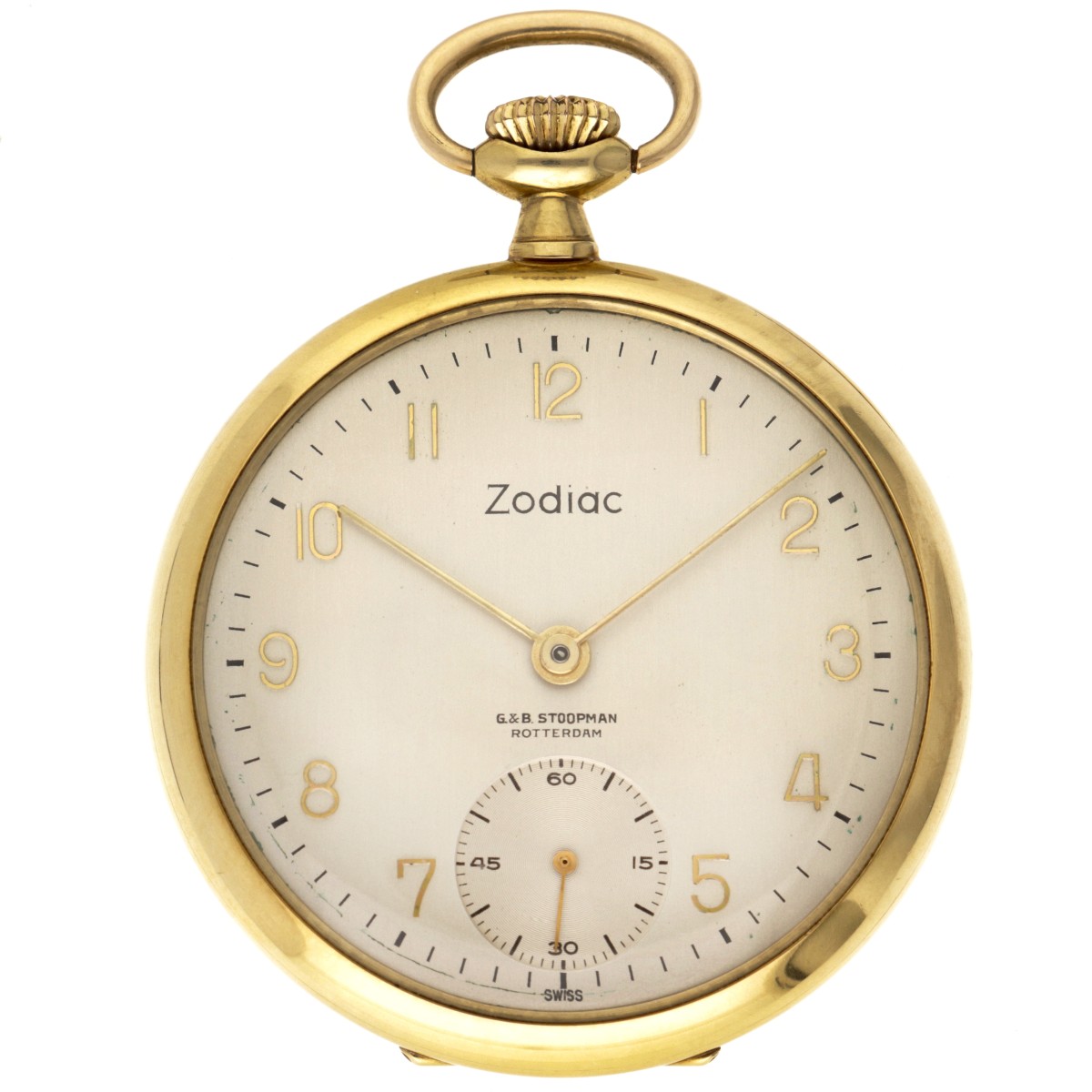 Zodiac 'G.&B. Stoopman Rotterdam' 14K. - Heren zakhorloge - ca. 1937