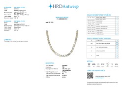 18K bicolor gouden schakelcollier bezet met ca. 32.20 ct. diamant, HRD gecertificeerd 