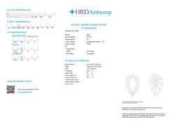 0.70 ct. Pear HRD certified natural diamond