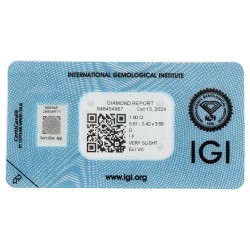 1.00 ct. Square Cushion Modified Brilliant IGI certified natural diamond