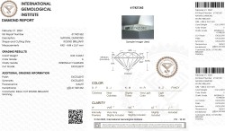 0.32 ct. Round Brilliant IGI certified natural diamond