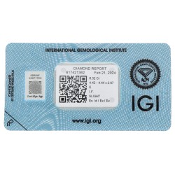 0.32 ct. Round Brilliant IGI certified natural diamond