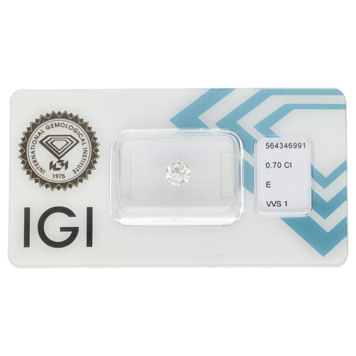 0.70 ct. Round Brilliant IGI certified natural diamond