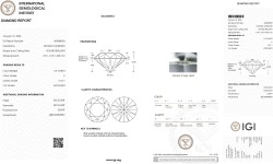 1.19 ct. Round Brilliant IGI certified natural diamond