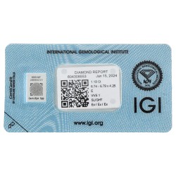 1.19 ct. Round Brilliant IGI certified natural diamond