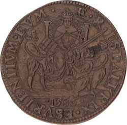 Noordelijke Nederlanden. Dordrecht. 1586. Vertrek van de hertog van Leicester naar de Nederlanden. VF / XF.