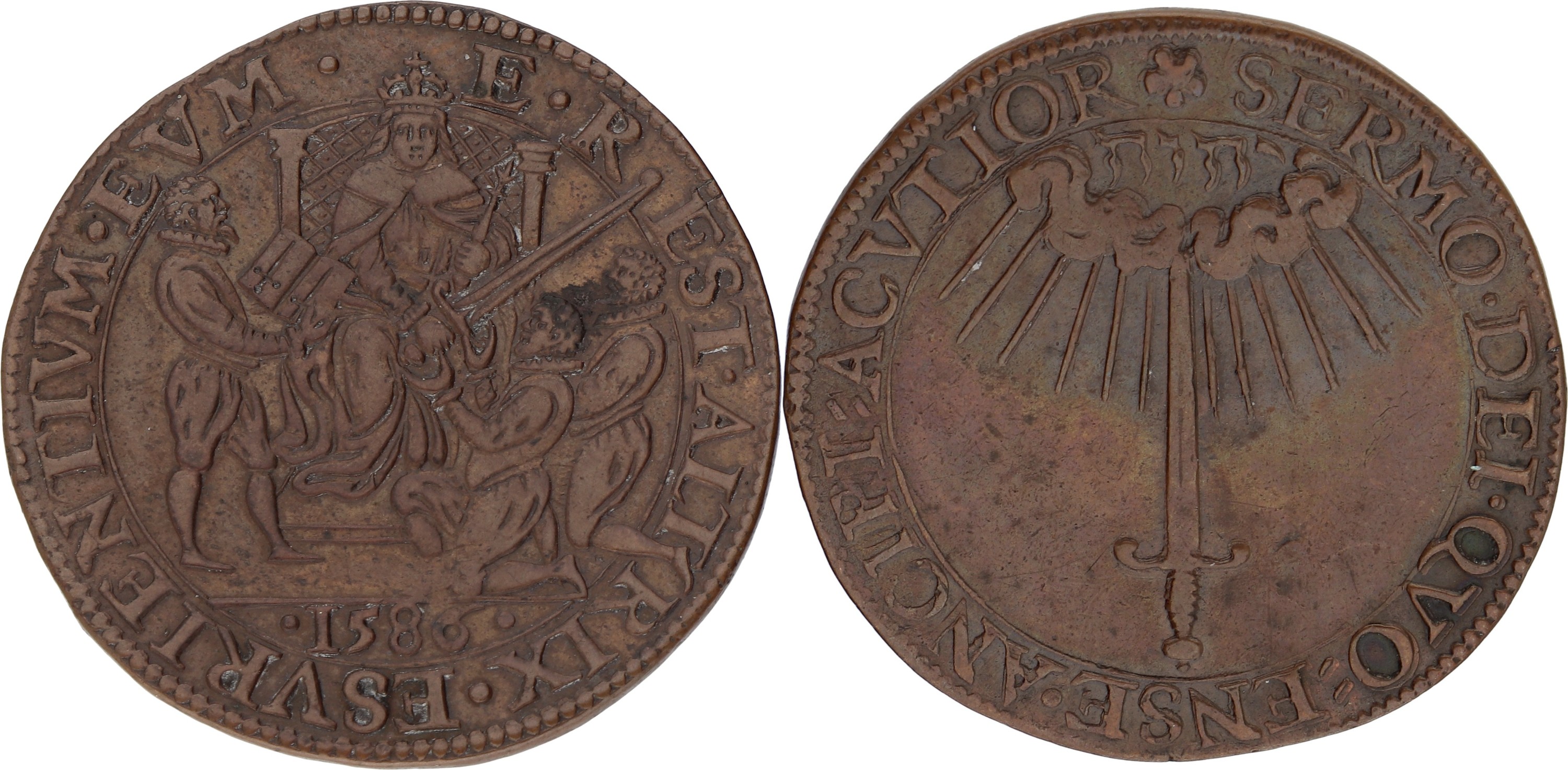 Noordelijke Nederlanden. Dordrecht. 1586. Vertrek van de hertog van Leicester naar de Nederlanden. VF / XF.