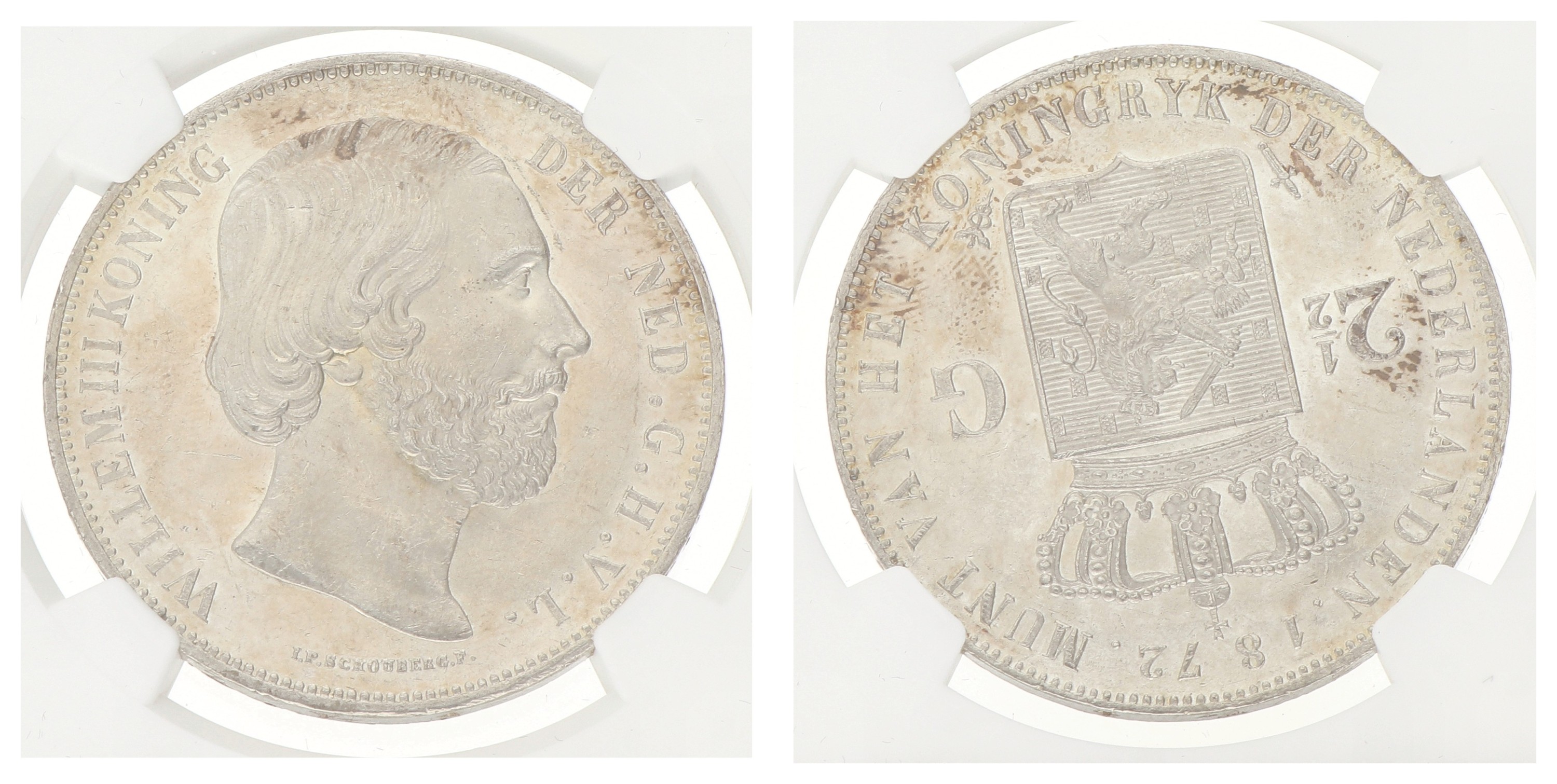 2½ Gulden. Willem III. 1872. MS 62.