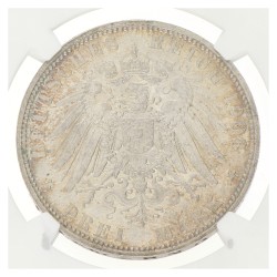 German states. Württemberg. Wilhelm II. 3 Mark. 1908 F. MS 65.