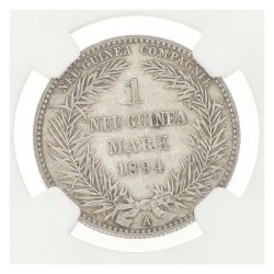 German New Guinea. German colony. Wilhelm II. Mark. 1894 A. AU 53.