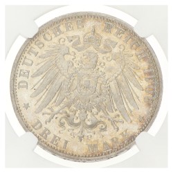 German states. Prussia. Wilhelm II. 3 Mark. 1908 A. PF 63 CAMEO.