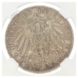 German states. Mecklenburg-Schwerin. Friedrich Franz. 5 Mark - Mariage. 1904 A. MS 64.